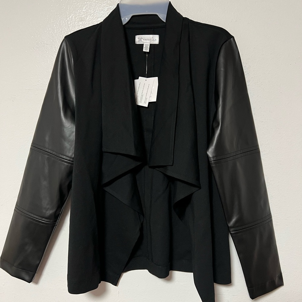 Rafaella Women’s Tailored Jacket Cardigan size Small Black New